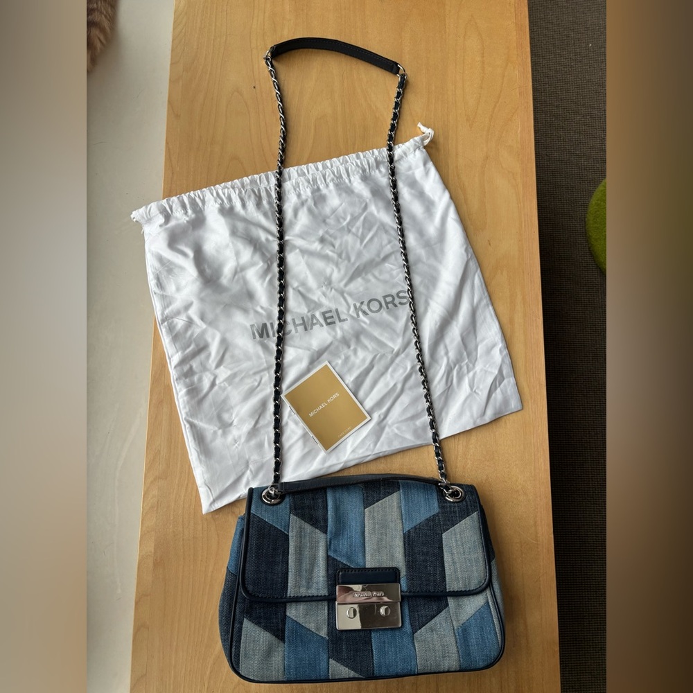 Michael Kors “Sloan” Patchwork Denim Crossbody - image 4